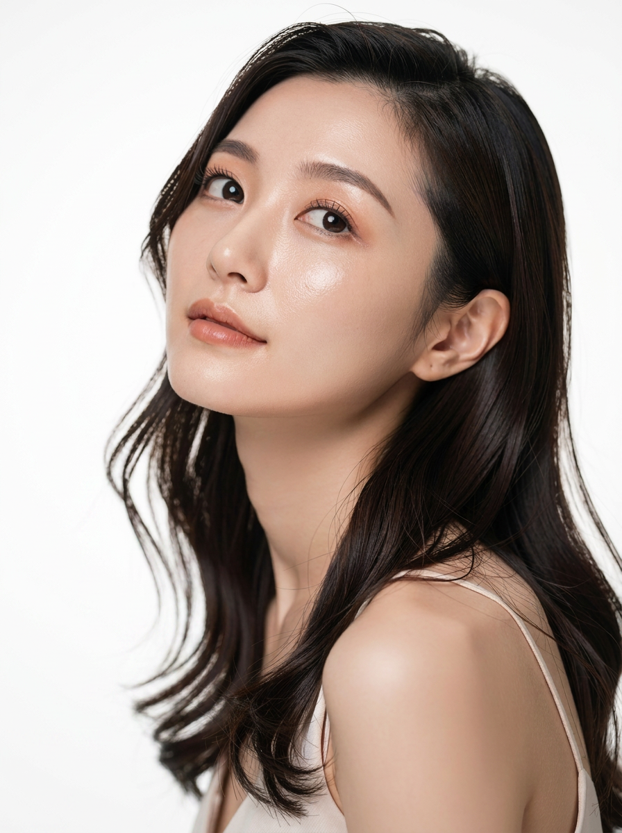 美しい素肌の女性モデル